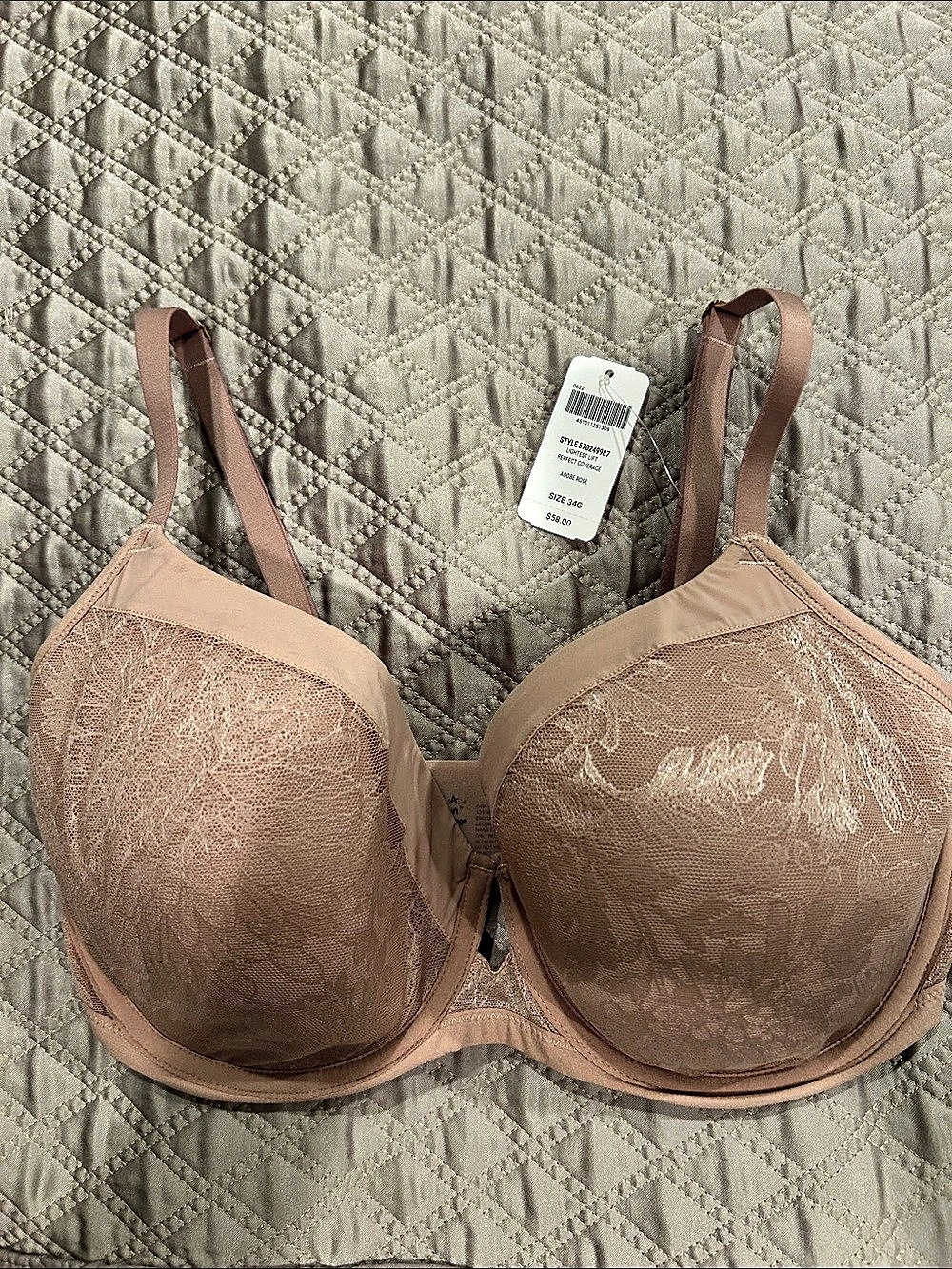 Soma Lightest Lift Perfect Coverage Lace Bra 34G NWT